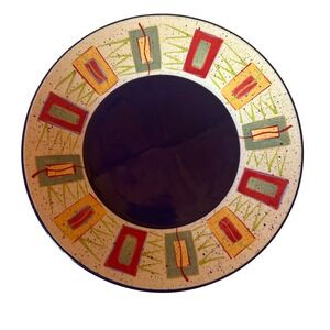 Pfaltzgraff Sedona Plate Geometric Ceramic Dishware 9 inch Salad Plate FLAWED